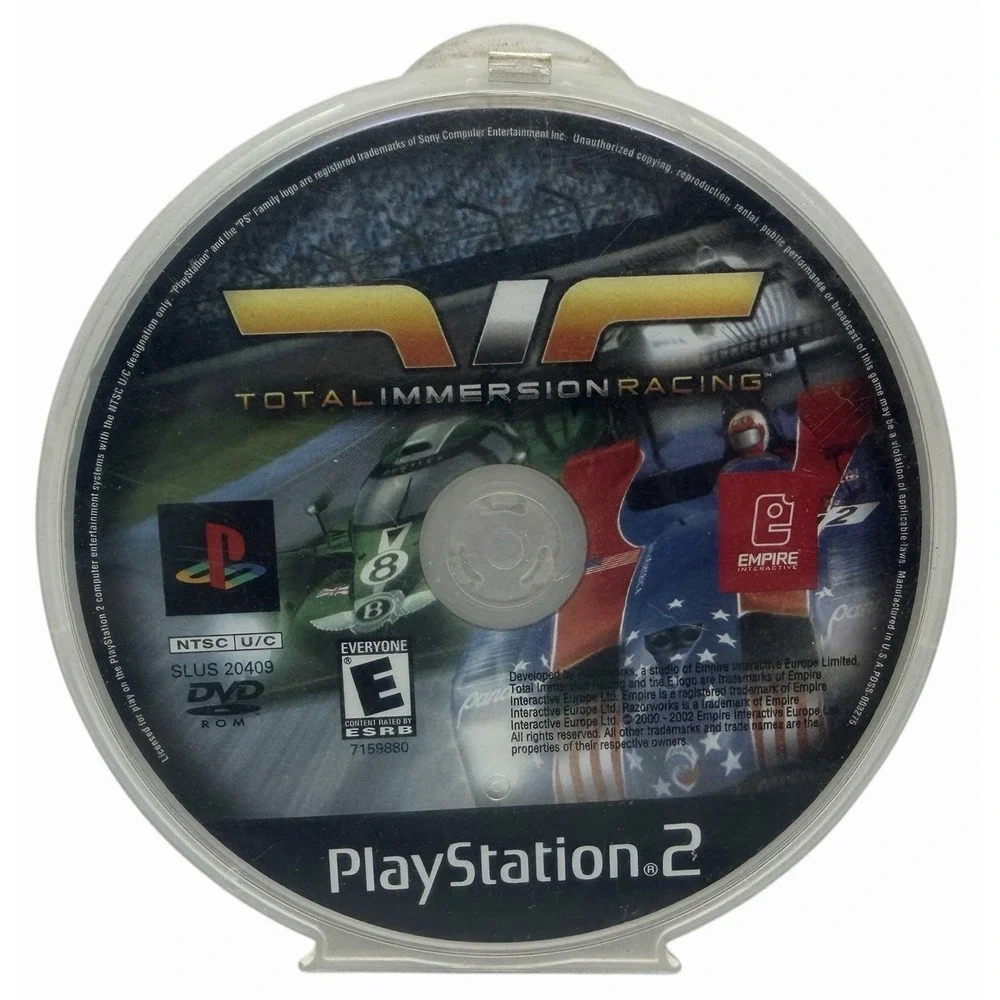 Total Immersion‎ Racing Sony Playstation 2 PS2 Game Disc Only